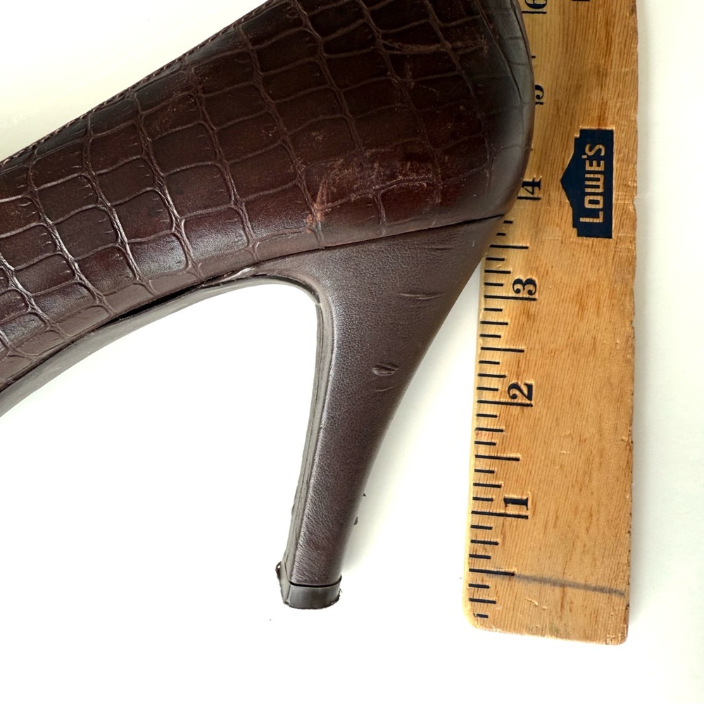 Nurture by Lamaze Brown Croc-Embossed Heels - Picture 4 of 14
